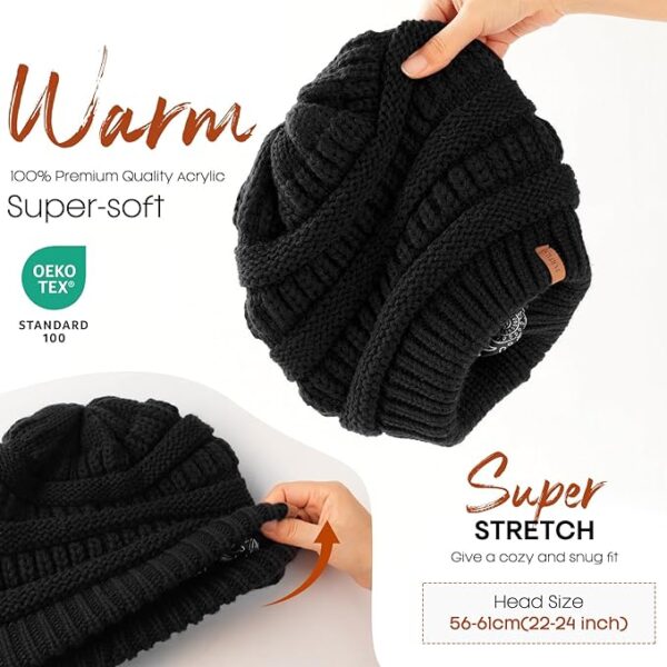Skull Warm Cap for Women - Image 2