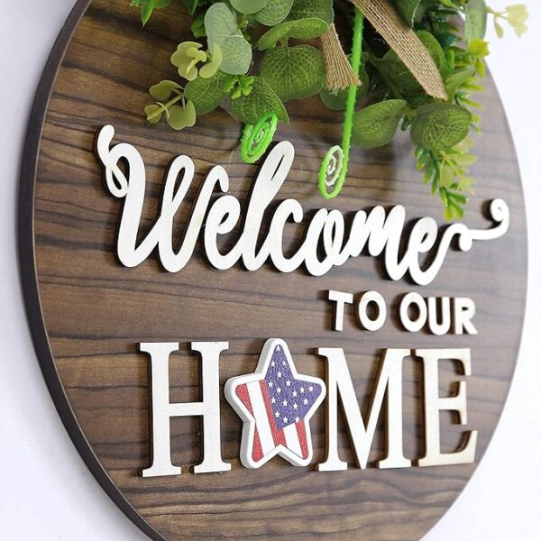 Welcome Sign Front Door Decoration