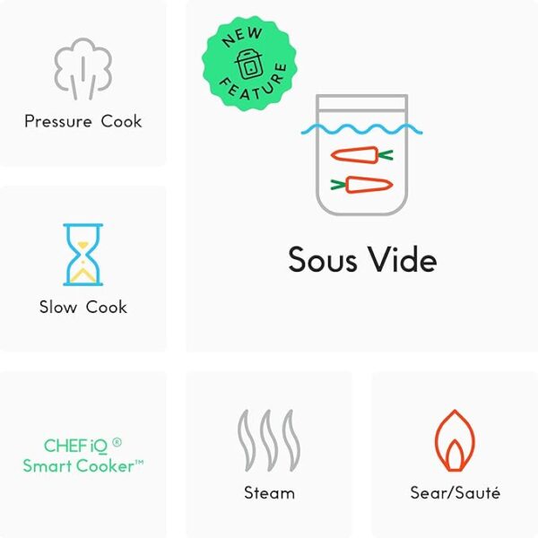 CHEF iQ Smart Pressure Cooker 10 Cooking Functions & 18 Features - Image 5