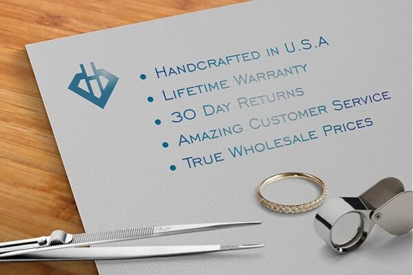 3 Stone 14K White Gold Round Diamond Engagement Ring - Image 5