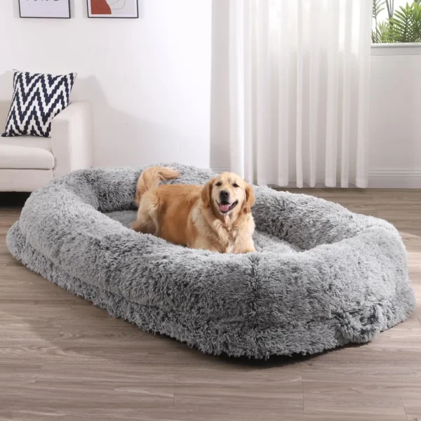 Human Dog Bed Extra Large Memory Foam for Adults and Pets with Blanket