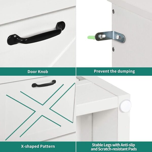 Shoe Cabinet with 4 Flip Drawers - Image 2