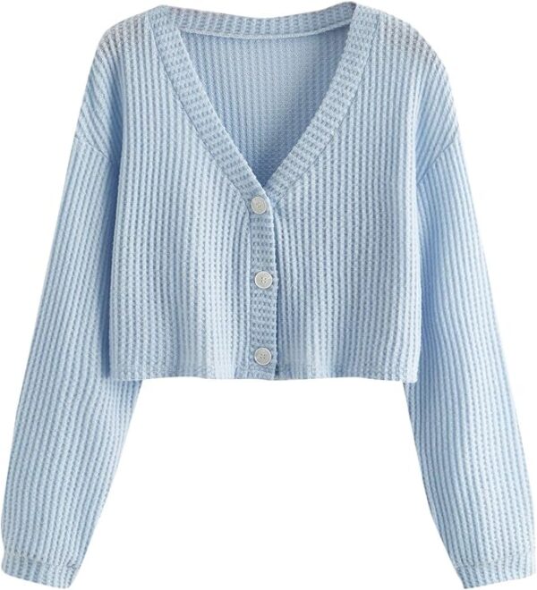 Neck Soft Knit Cardigan Sweaters