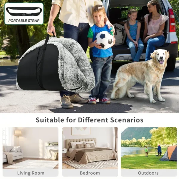 Human Dog Bed Extra Large Memory Foam for Adults and Pets with Blanket - Image 6