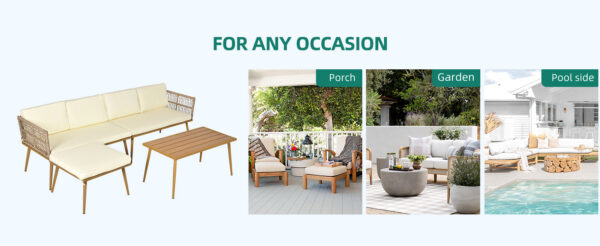YITAHOME 4 Pieces Outdoor Patio Furniture Set - Image 10