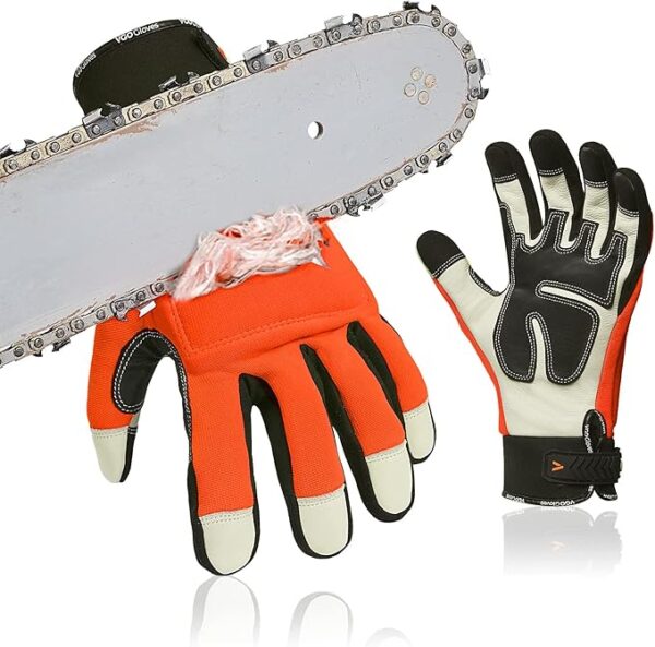Chainsaw Gloves,12-Layer Saw Protection