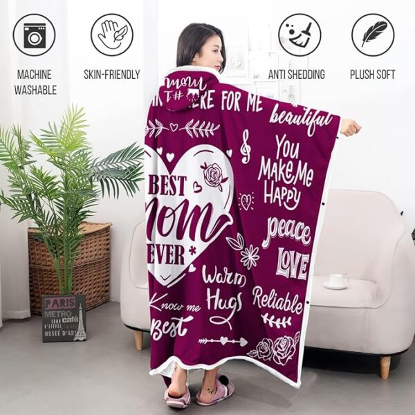 Gift from Daughter or Son, Soft and Warm Blanket for Mother - Image 3