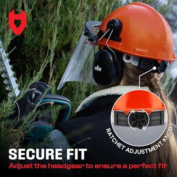 Helmet with Face Shield and Ear Muffs - Image 4