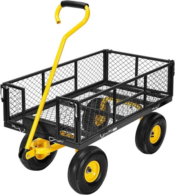 Garden Cart Folding Utility Wagon with Removable Sides