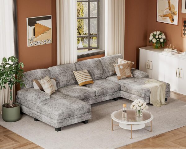 4 Seat Modern Sofa with Removable Pillows - Image 4